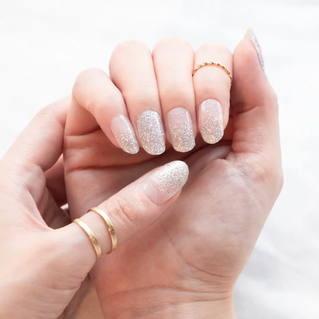 [ADL]Gel Nail Sticker Silver Glitter Mercury