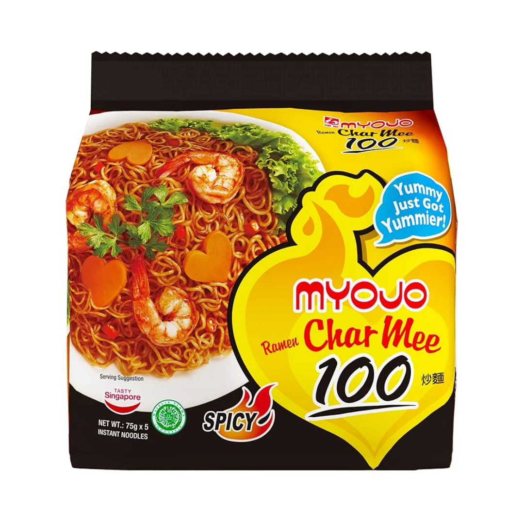 [ADL]MYOJO Char Mee 100 (spicy) 5pks 375g  (BBD 30/07/2026)