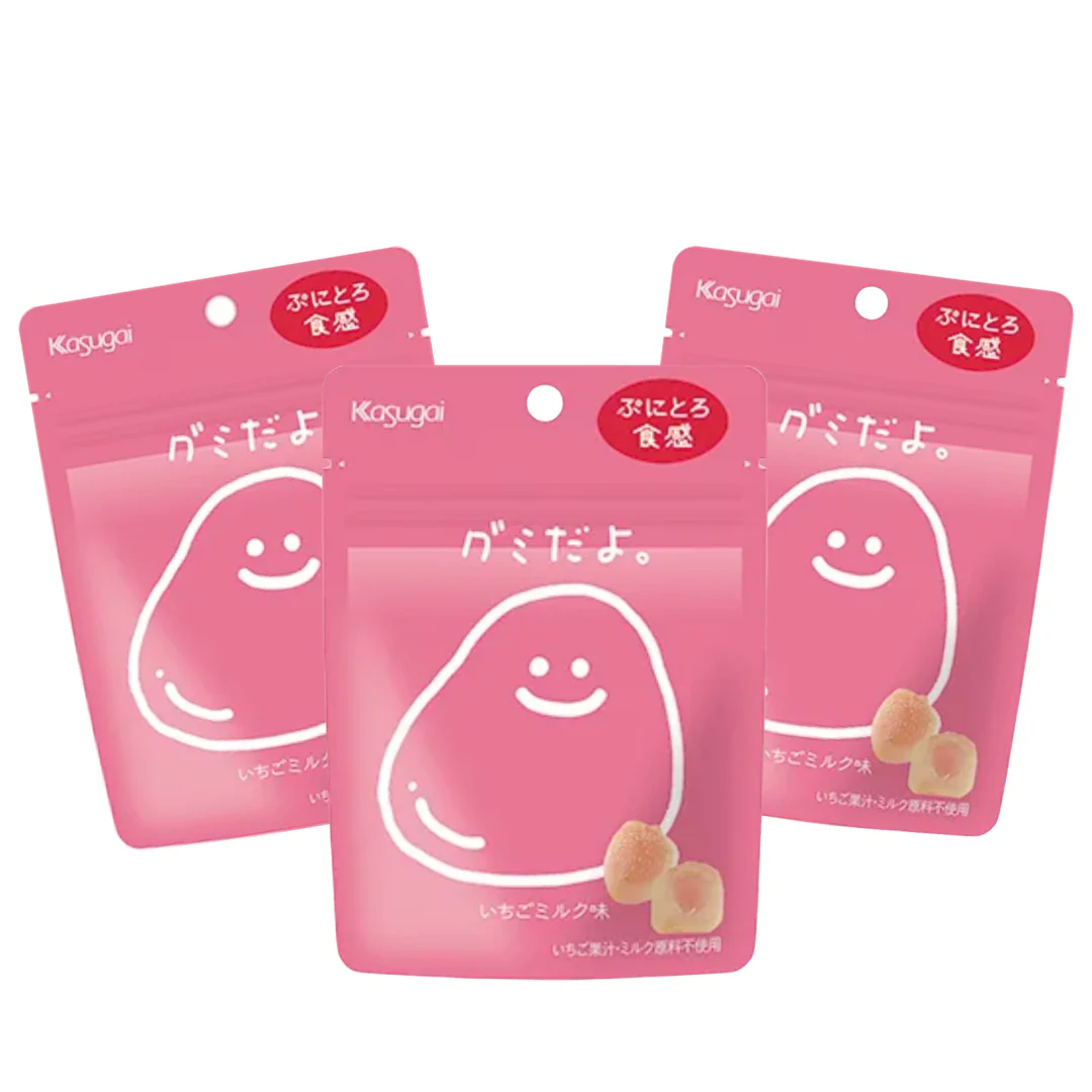 [SYD] KASUGAI Gummy Dayo Ichigo Milk 60g x 3ea