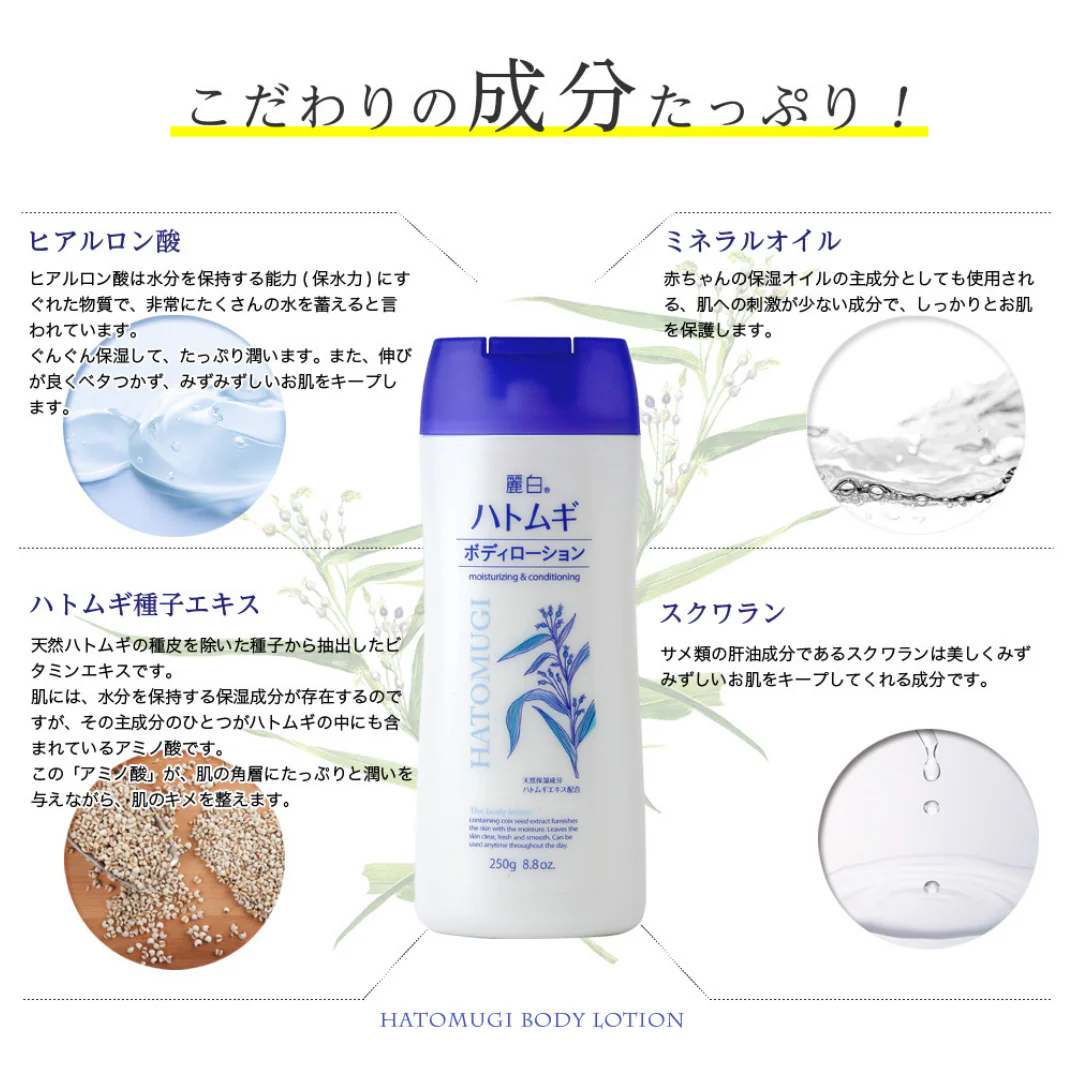 [SYD]HATOMUGI Body Lotion 250g - Image 5