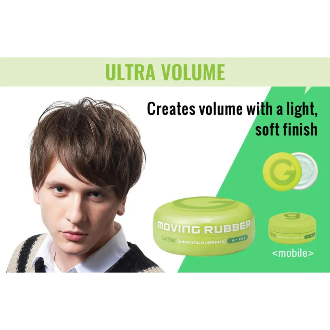 [SYD]GATSBY Men's Hair Wax Moving Rubber Air Rise 80g - Image 2