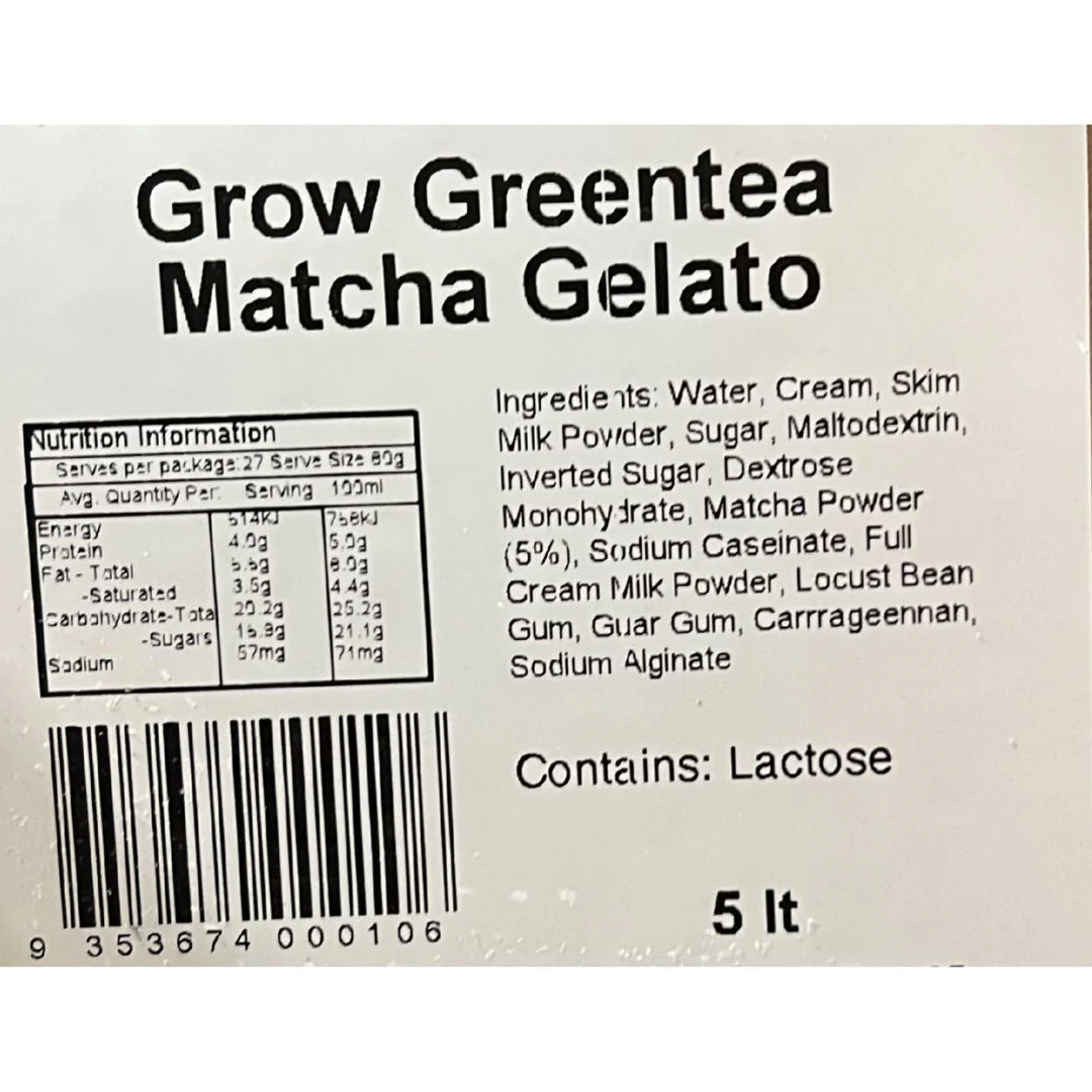 [SYD]GROW Matcha Gelato 5L - Image 2