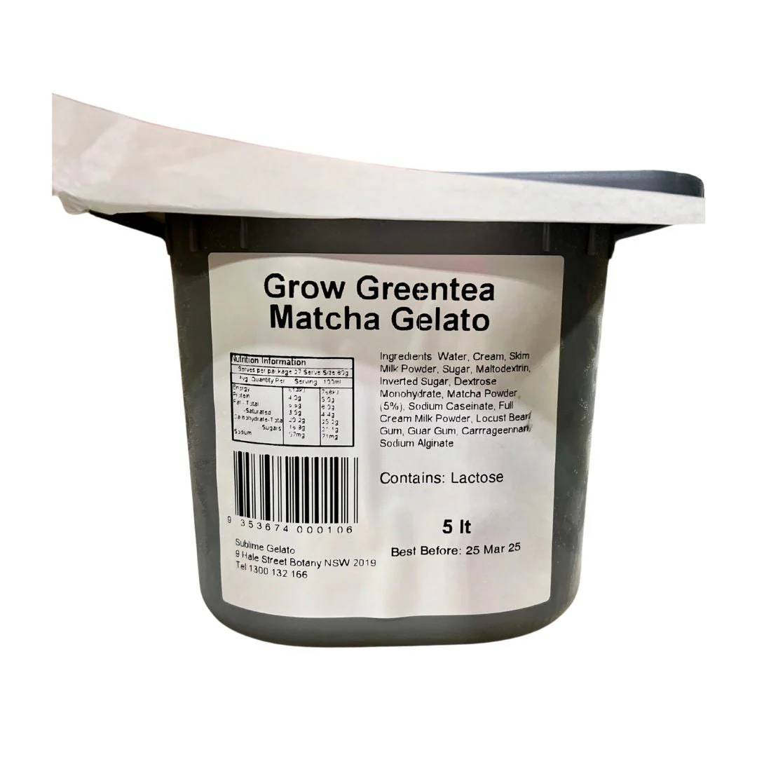 [SYD]GROW Matcha Gelato 5L - Image 3