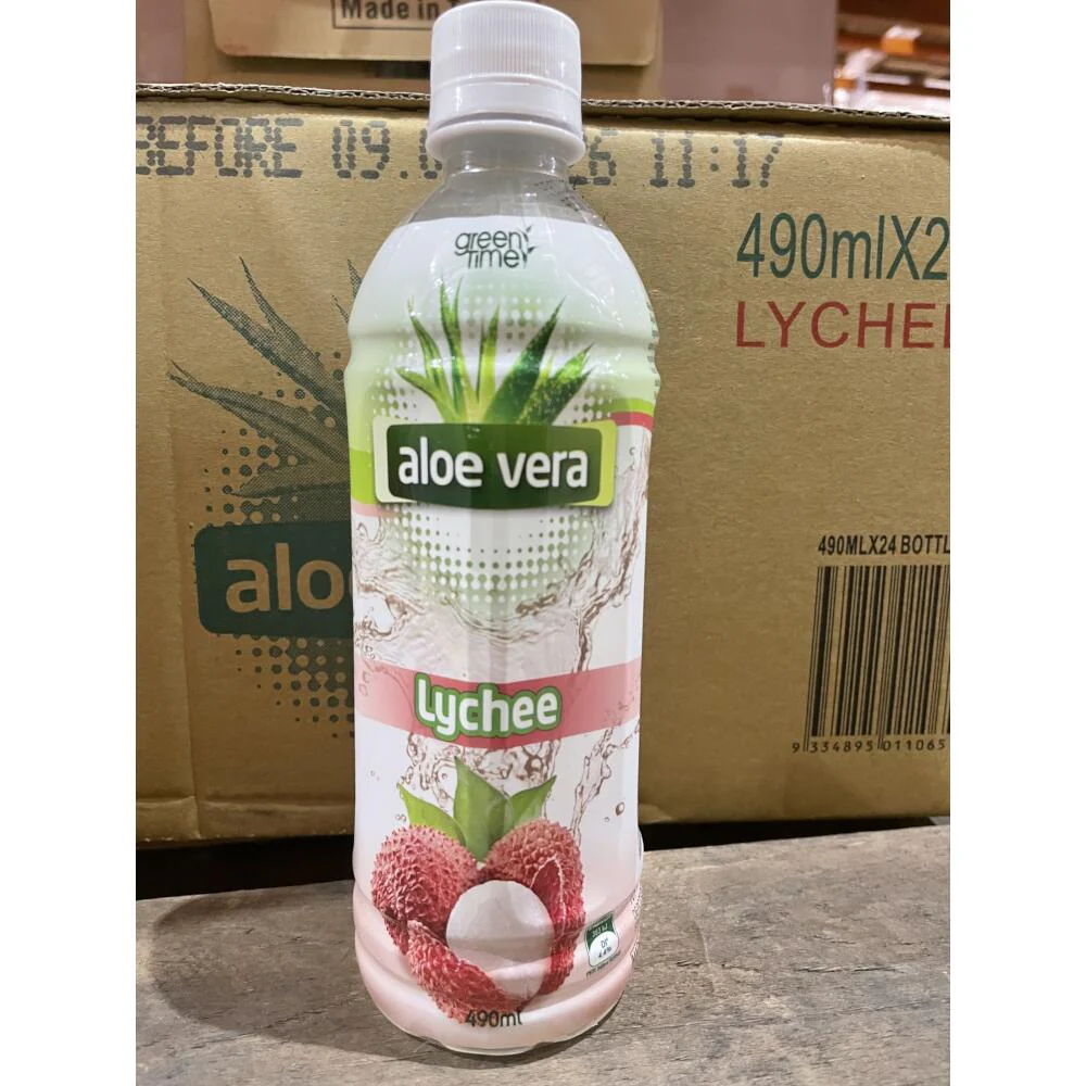 [SYD]GREEN TIME Aloe Vera Drink Lychee 490ml x 24ea