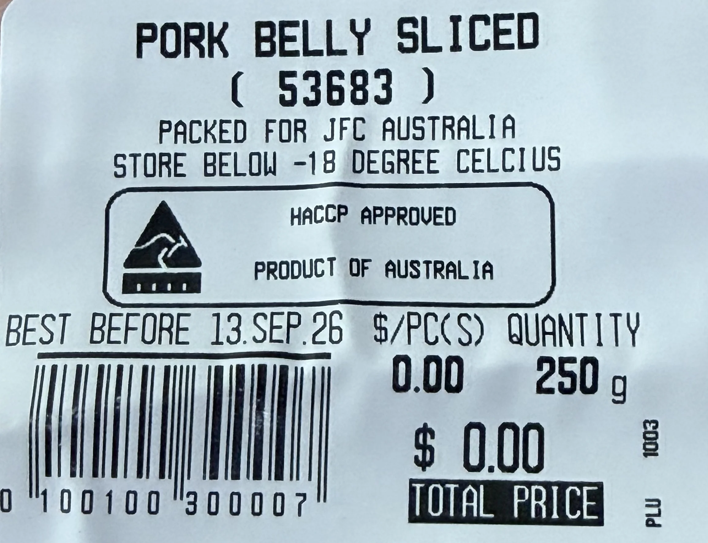 [SYD]GOWA Pork Belly Slice (1.6mm) 250g - Image 2
