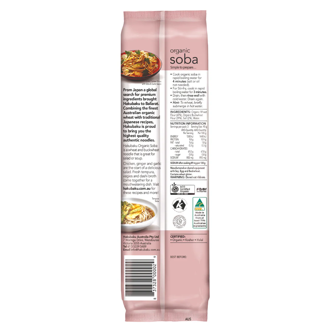 [SYD]Gold Organic Soba 270g - Image 2