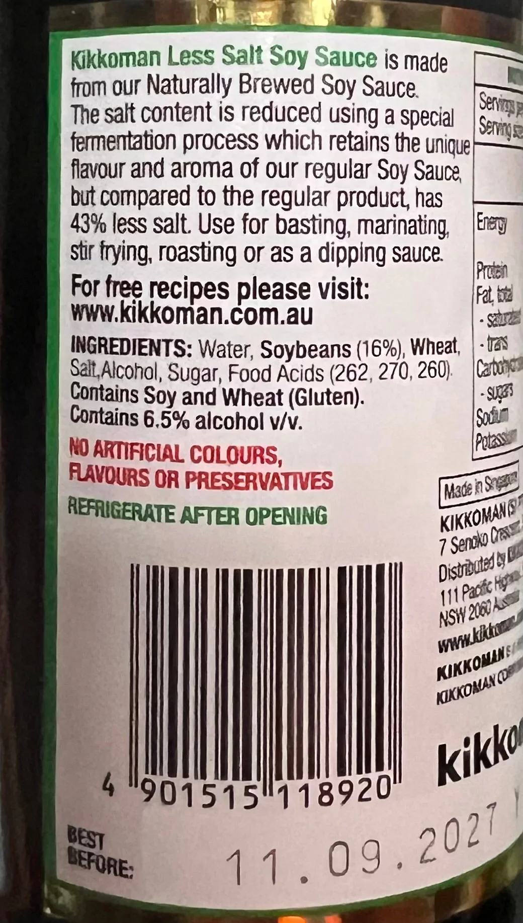[SYD]Naturally Brewed Less Salt Soy Sauce 250ml - Image 2