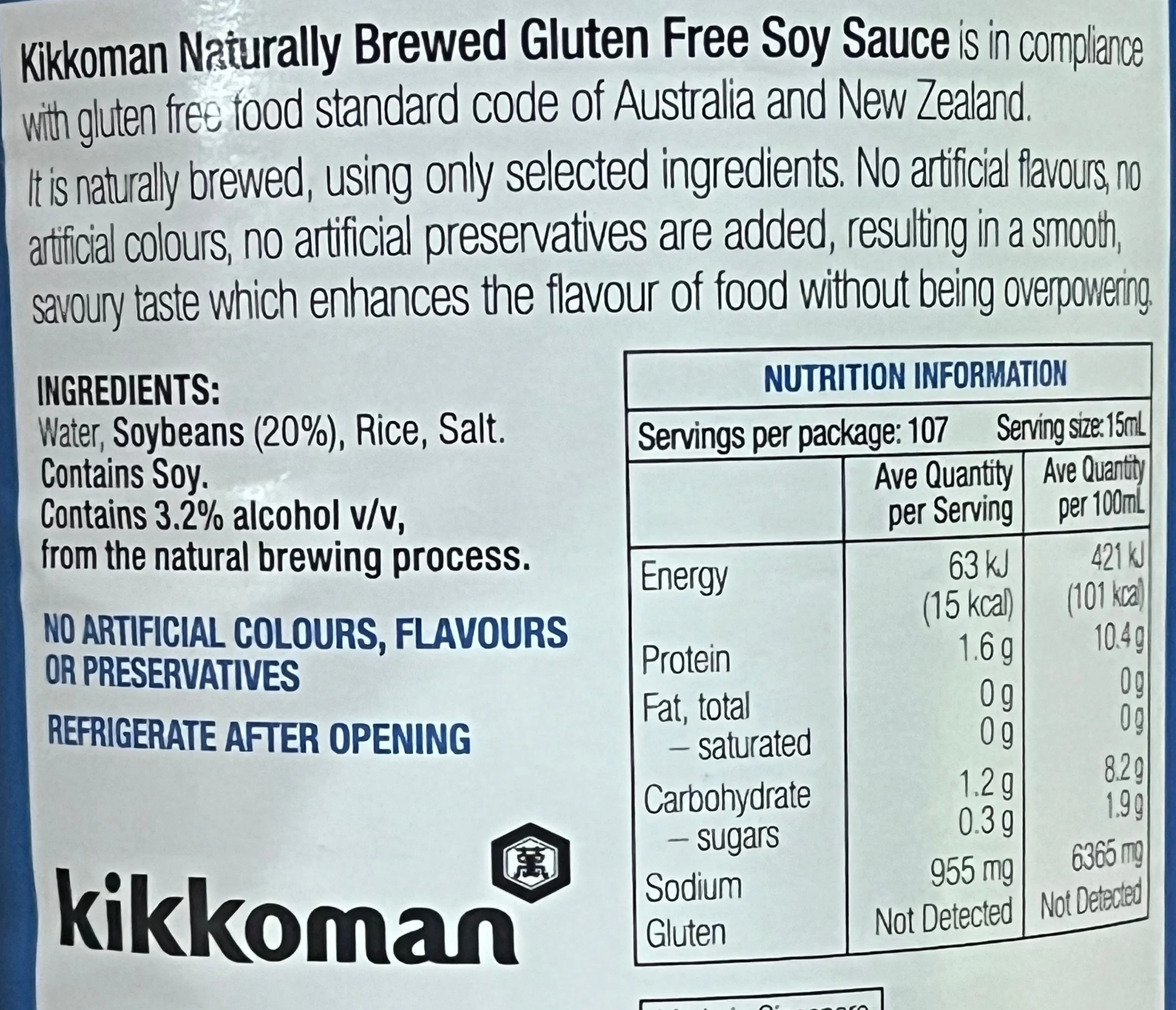 [SYD]Naturally Brewed Gluten Free Soy Sauce 1.6L - Image 2
