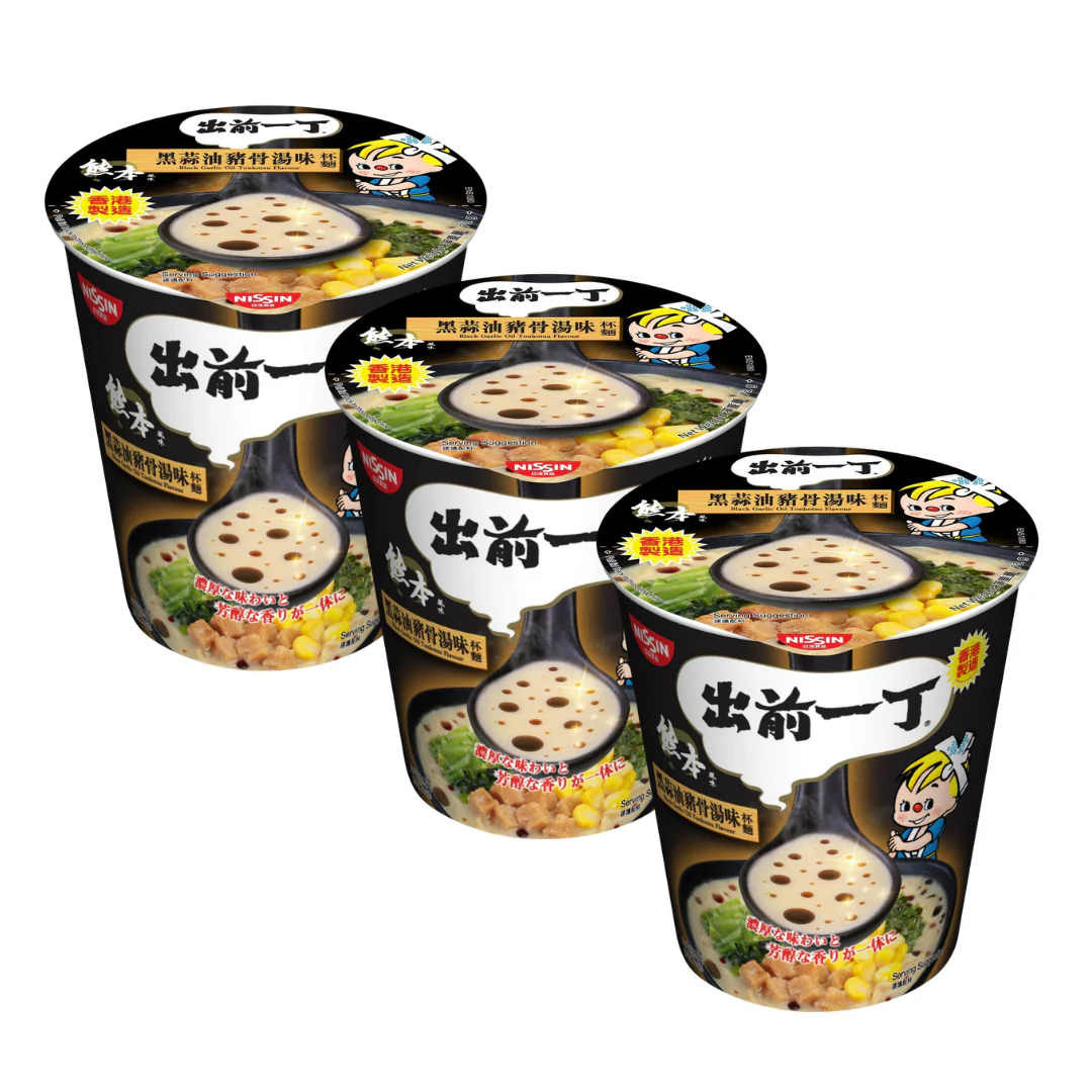 [SYD]NISSIN DR Black Garlic Oil Tonkotsu Flavour Cup 72g x 3ea